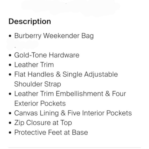 COPY - Burberry Weekender/Diaper bag - Picture 8 of 9